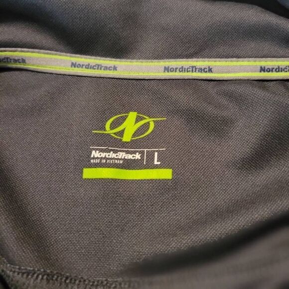 NordicTrack Men’s 1/4 Zip Short Sleeve Shirt Size Large Polyester Gray - Picture 4 of 5